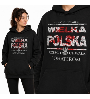 BLUZA DAMSKA Z KAPTUREM WIELKA POLSKA CZEŚĆ I CHWAŁA